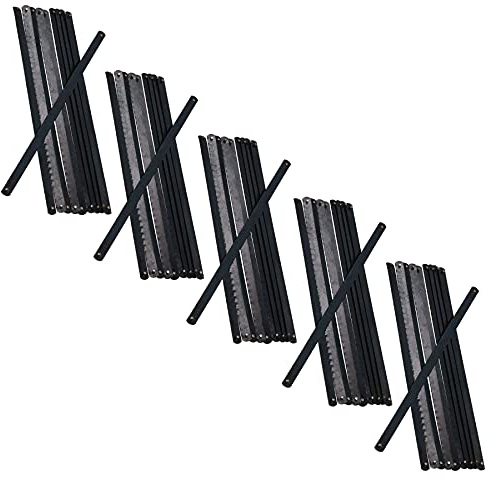 Junior Hacksaw Blades 6 / 150mm Length for Metal Cutting 24 TPI 50 Pack