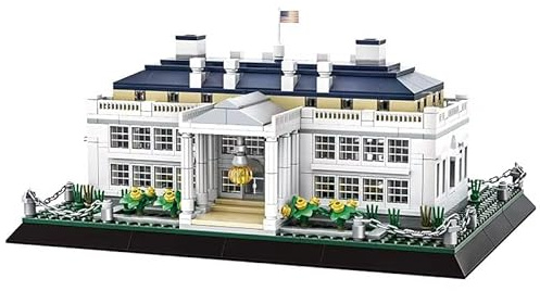 Wange Weißes Haus Washington Architektur-Modell, zur Montage mit mit Bausteinen