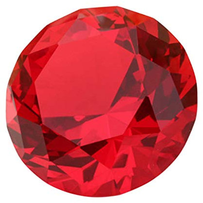 Amosfun Rote Diamant Kristalle 60Mm GroßE Rock Crystal Dekoration FüR Hochzeit Geburtstag Und Stilvolle Wohnkultur Elegante Streudeko