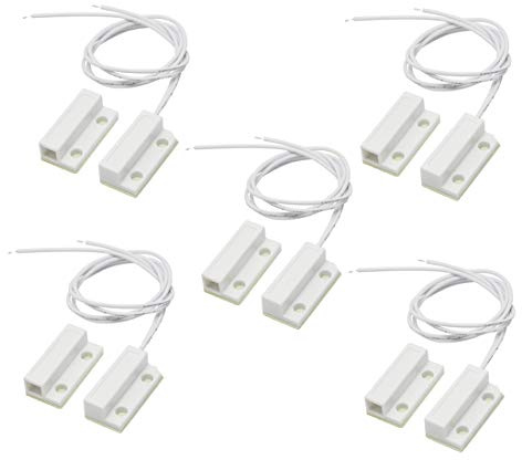 Hailege 5 Paare MC-38 Magnetischer Türschalter Fenster Magnetischer Schalter Home Alarm Sensor