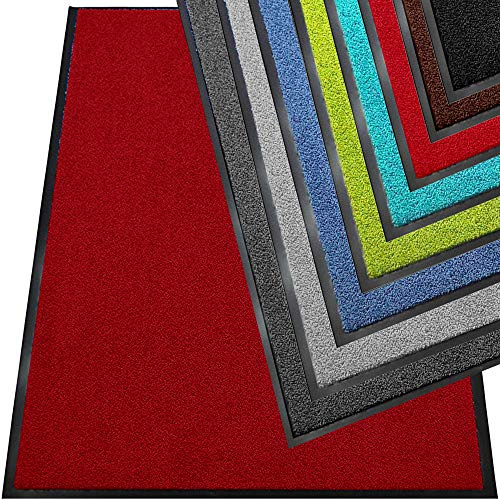 TrendMakers Dirt Trapper Door Mat - Barrier Mat | Indoor and Outdoor Mats | Super Absorbent 100% Polymide Pile & Non-Slip Doormats | Wine - 60x90cm