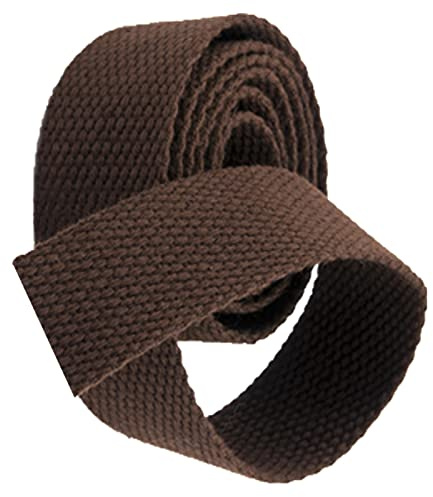 DTKJ Gurtband aus Baumwolle, 50 mm, für Taschen, Rucksack, Gürtel, Schrägband, 9,1 m, coffee, Einheitsgröße