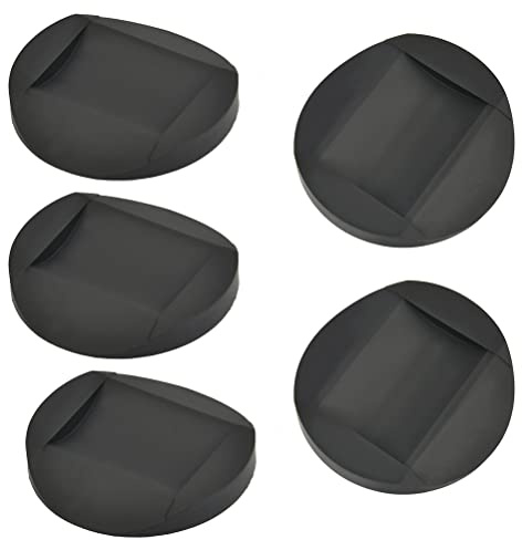 5 Pcs Furniture Caster Cups,Anti-Sliding Rubber Feet Protector Pads Furniture Coasters,Chair Leg Floor Protectors Bed Sofa Chair Leg Wheel Anti-Slip Pad for Floors,Wheels,Sofas and Bed(Black)