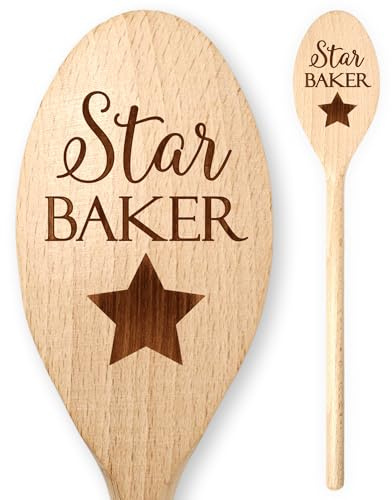 Star Baker Engraved Bake Off Wooden Spoon, Mother's Day Gifts, Birthday, Christmas, Father, Grandma