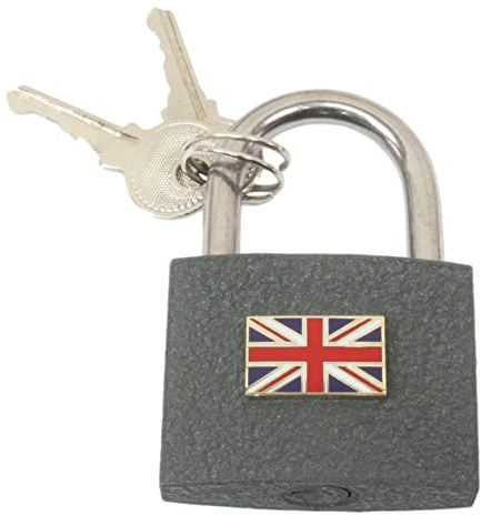 Union Jack Engraved Padlock Love Lock Wedding Anniversary Valentines Gift Unity Lock Free Engraving 383