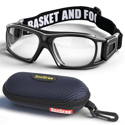 SooGree Sport Glasses Goggles for Men Women Basketball Football Sport Goggles Anti Fog Shock Collision Wearable Safety Goggles