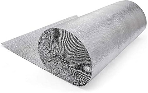 Selbstklebe Wärmereflektierende Luftpolsterfolie Isolierfolie Dämmfolie Heizkörper Reflexionsfolie Doppelte Alu Luftpolsterfolie Aluminium-Thermo-Folie Isoliertapete Wand Isolierung ( Size : 1mx2m )