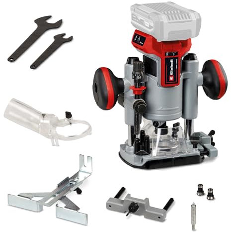 Einhell Professional Fresa superior con batería TP-RO 18 Li BL-Solo Power X-Change (18 V, altura de carrera 35 mm, motor sin escobillas, incl. tope paralelo, sin batería ni cargador)