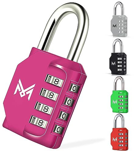 MERCURYAL Lucchetto Combinazione - Lucchetto Armadietto Impermeabile - Lucchetto A Combinazione - Lucchetti di sicurezza a 4 cifre da inserire nell'armadietto palestra, Cassetti, Armadietto (Rosa)