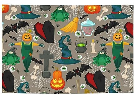 Oktoberfest-Banner, 180 x 120 cm, Bierfestival-Hintergrund, Dekoration, Frosch, Augäpfel, Grabkreuz, Partyzubehör, Hofbanner, Fotografie-Hintergrund für Wand, Haustür, Zuhause