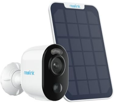Reolink 2K Security Camera Outdoor Wireless Argus 3E + Solar Panel, 3MP Outdoor Camera with Rechargeable Battery, 2.4 GHz WiFi, Person/Vehicle/Animal Detection, Two-Way Audio, Color Night Vision