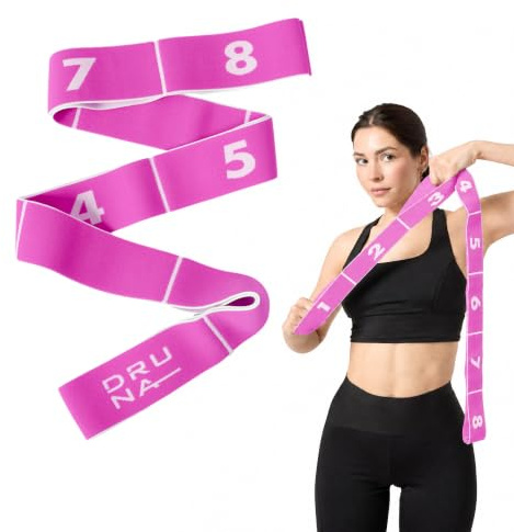 DRUNA Banda Elástica Cinta Cerrada 8 Asas, Estiramiento, Fitness, Gimnasia Rítmica, Yoga, Pilates, Baile