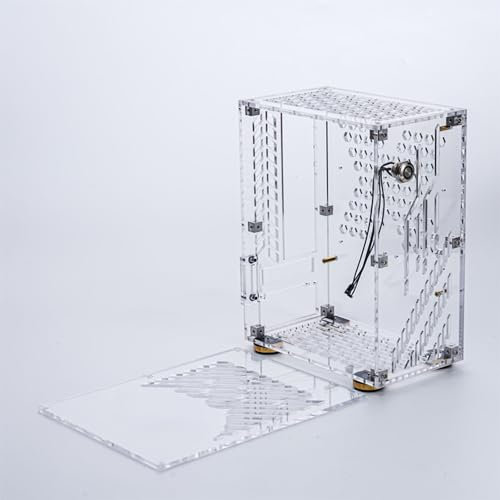 Caja Mini ITX de Acrílico Transparente, Caja de Computadora Mini ITX DIY de 4,3 L, para Flex Power, Caja de Juegos de Computadora Mini ITX para PC de Escritorio (Transparente)