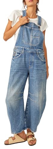 Kedera Women's Overalls Casual Loose Fit Adjustable Strap Denim Bib Overall Jeans Pants Jumpsuits