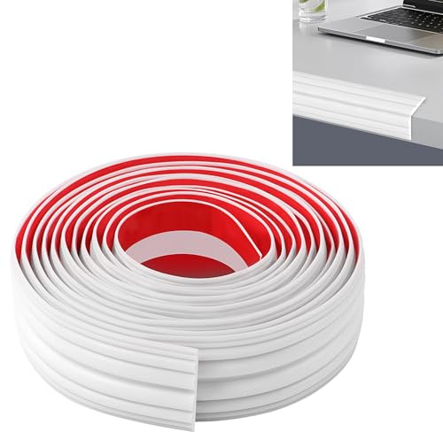 Protezioni Autoadesive per Bordi Tavolo JUNART,4cm×400cm,Striscia Anticollisione, Protezioni per Angoli, Adatte per Mobili, Sicurezza Bambini, Angoli muro, Finestre(Bianco)