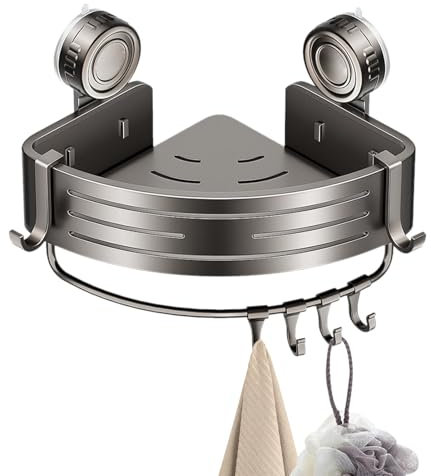 Estante De Ducha De Esquina Con Ventosa - Estante De Baño De Pared Estante De Almacenamiento Extraíble, Estante De Baño De Esquina Estante De Baño De Pared Con Ventosa Estante De Ducha De Esquina Con