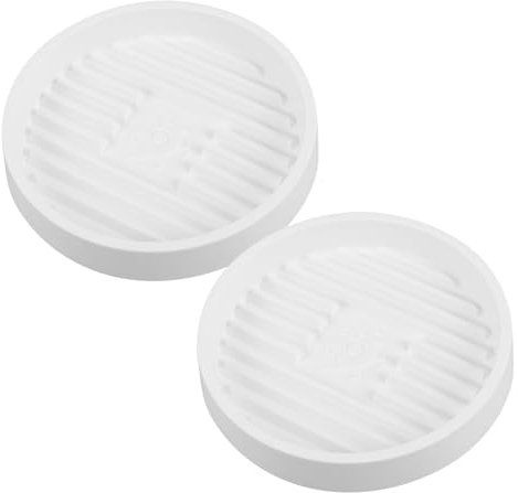 EXHUMKY 2pcs Toilet Plunger Pad Plastic Plant Saucer Round Tray Mat for Indoor Plants Bathroom Drying Use