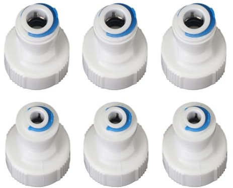 Set di 6 adattatori per tubo flessibile per filtro dell'acqua a connessione rapida, design a prova di perdite, adattatore per linea dell'acqua per sistemi idrici domestici