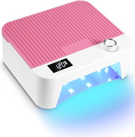 Hixava Nagel UV Lampe für Gelnägel Led Lampe Nägel,LED-Nagellampe Nageltrockner Lampe mit 30/60/90/120s LCD Display und Smart Sensor 30 Lampenperlen für Alle Gel Nagellack Gelnägel