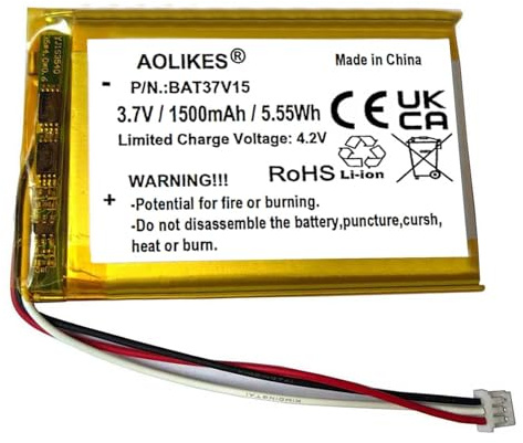 AOLIKES 1500mAh Battery Replacement for Moonybaby Trust 30 MNB933 55933R 4.3 Screen / 55935R 55935BV 5 Screen HD Baby Monitor Batteries