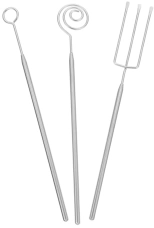 VALICLUD Set 3 Forchette per Fonduta Cioccolato in Acciaio Inossidabile Utensili per Immersione Facile da e Conservare per Feste e Speciali