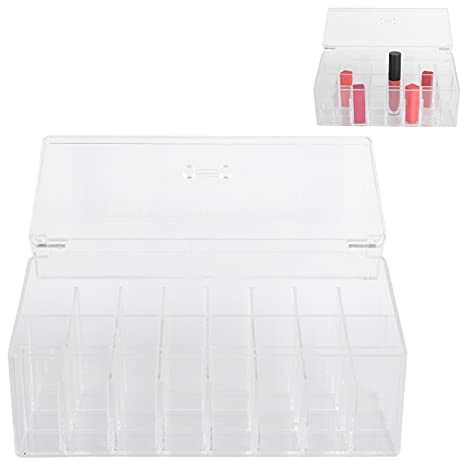 BRRNOO Organizzatore di Rossetto, Box per il Display di Rossetto Organizzatore Controcettante Portaintegne Rossetto Coperchio in Plastica Cover Cosmetico Stoccaggio Organizzatore di
