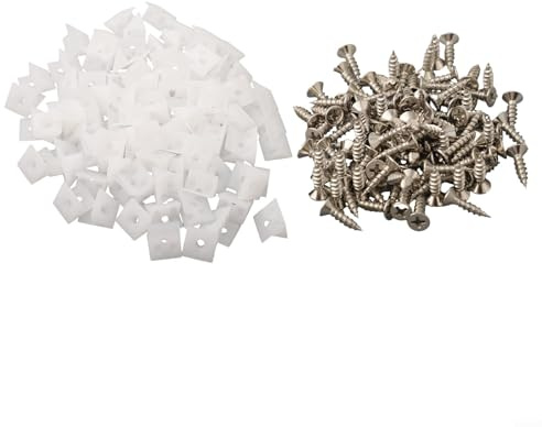 Gettimore 100 clavijas de estante, soporte laminado, reparación fija, cajón, parte inferior, soporte para muebles, tornillo de cuña