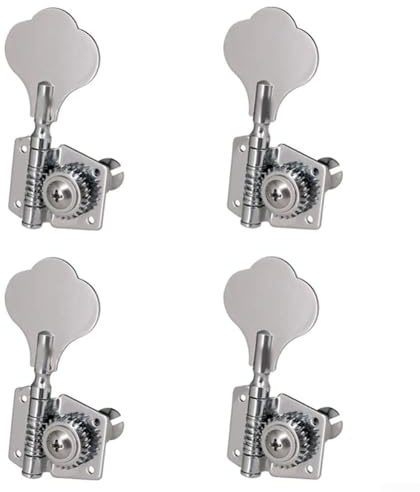 Stimmwirbel für E-Bassgitarre, 4R, 4L, 2R2L, für J/B-Stil, offene Mechaniken, verchromt, robuste Metall-Stimmwirbel für 4-saitige Bässe (4R)