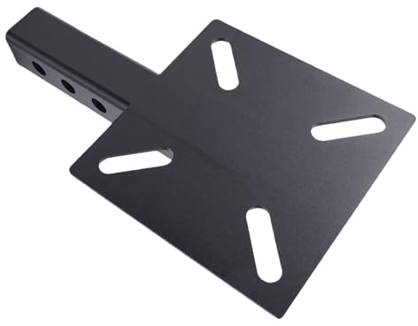 GEERYZHE Universal 2in Receiver Hitch Vise Plate - Heavy Duty Bench Mount for Truck Trailer, Secure Chain & Winch Vise Holder, Multi-Function Hitch Mount Tool for Garage & Off-Road Use