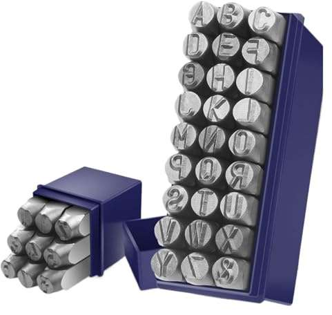 Schlagzahlen Buchstaben Set 3–12,5 mm digitales Buchstaben-Stempelset aus legiertem Stahl, Logo-Leder-Metallstanzer, DIY-Handwerk, Prägung, Schnitzwerkzeug-Set(8mm Number)