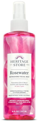Heritage - Fleur eau atomiseur pulvérisateur de brume Rose pétales rose - 8 once liquide