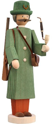 Seiffener Volkskunst | Räuchermann aus dem Erzgebirge Die Langen | Räucherfigur 31 cm | Räuchermännchen erzgebirgisches Original | 12701 | Oberförster