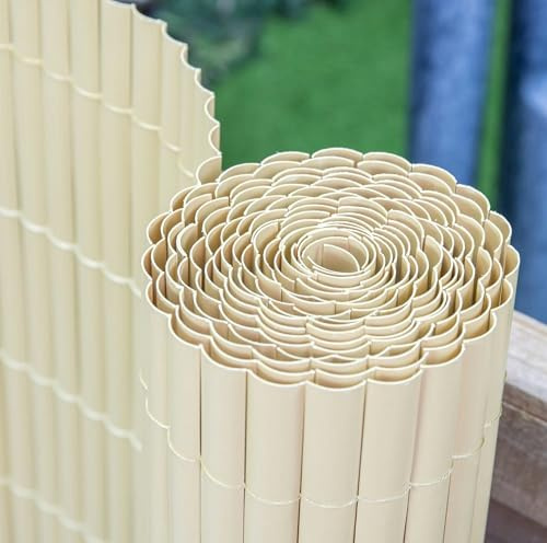 Papillon Artificial Bamboo Cane Plastic Garden Fence Screening Roll Privacy Border 4m x 1.5m (13ft 1in x 4ft 11in)