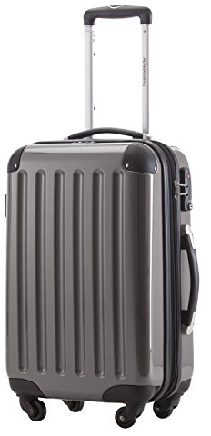 Hauptstadtkoffer ALEX - Kabinväska 55x38x23 cm, 42 l, TSA-lås, expanderbar hårdskalstrolley av PC/ABS, 3,2 kg, 4 dubbelhjul, titanfärgad