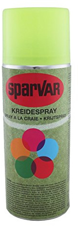 Sparvar 6001012 Leuchtgelb, Kreidespray, 400 ml, NEON, mit Überkopfdüse, (1er Pack) 400 ml (1er Pack)