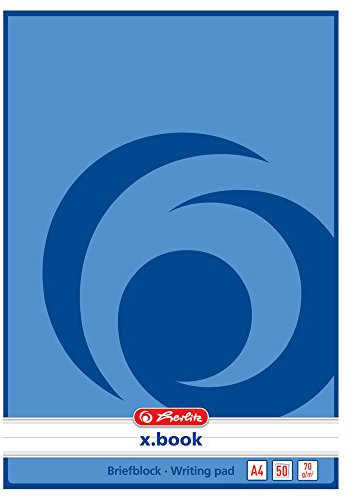 Herlitz Briefblock x.book A4, liniert, 100 Blatt, ungelocht, 10 Stück