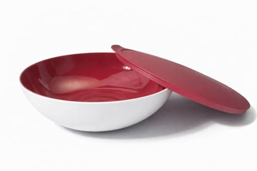 TUPPERWARE Allegra 1,5 L rot weiß Schüssel Schale servieren Servierschale