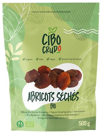 Abricots Secs Bio - 500g. Abricot Sec sans Additifs non Sulfurés et non Sucrés. Riches En Potassium Et Fibres.