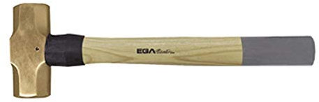 EGA Master Vorschlaghammer 10 kg Hickory Griff nicht glänzend Messing