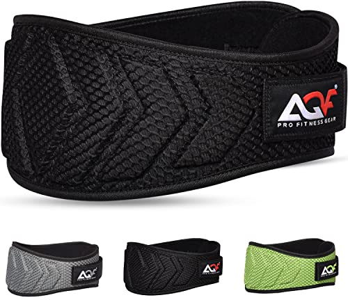 AQF Gewichthebergürtel Neopren, 6 Rückenstütze, Konturiertes Design