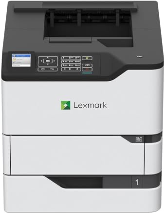 Lexmark MS823dn Monochrome Laser Printer for Office, Two-Sided Printing, Print Speed 65 ppm, 2.4 inch Color LCD Display, 1200 DPI, Black/Grey (50G0200)