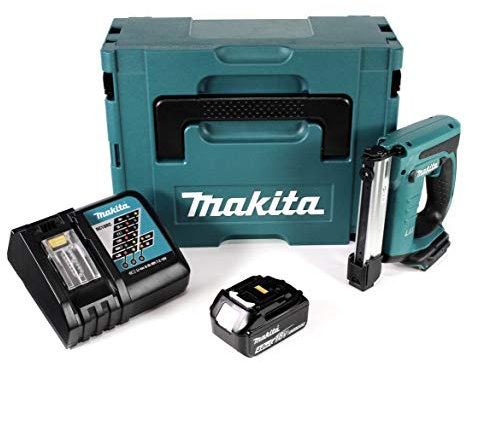 Makita DST 221 RM1J 18 V Li-ion Akku Tacker im Makpac + 1x BL 1840 B 4,0 Ah Li-Ion Akku + DC 18 RC Ladegerät