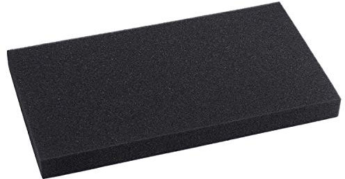 AQUANEAT Aquarium-Filterschwamm, offenzellige Schaumstoffplatte, Bio-Schwamm, Filter-Media-Pad, HMF Aquarium-Trennwand (58,4 x 31,1 x 5,1 cm (L x B x H), Schwarz