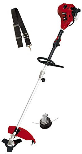 Einhell GC-BC 30/1 AS; EX; I Decespugliatore a scoppio (motore 2 tempi a miscela, 29,7 cm³, potenza 1 kW, taglio filo 42cm, diam. Filo 2 mm, lungh. Filo 4 m, taglio lama 23 cm, impugnatura a P, asta separabile, sistema Quick Start, incl. lame e rocchetto filo)