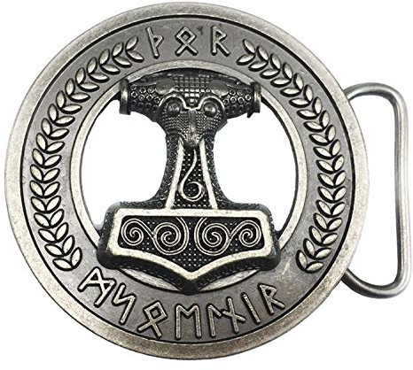 Alaani Thorshammer Mjölnir Viking Wikinger Gürtelschnalle Buckle