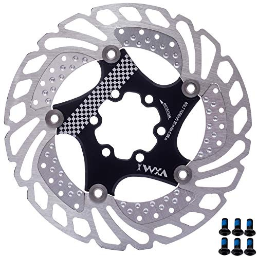 YBEKI Fahrrad Bremsscheibe (140/160/180/203mm) – Edelstahl Floating Rotoren mit 6 Titan-Schrauben | Ultra-Leicht (ab 86g) & CNC-gefräst | Hochwertige Kühlflügel-Design für MTB, Rennrad, BMX