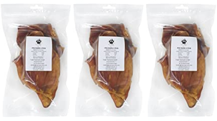 15 orejas de cerdo – 100% producto natural para perros – diversión duradera para masticar