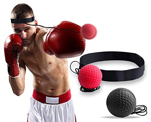 GRACETOP Boxreflexball Boxen Punchingball, Speedball mit Kopfband für Boxtraining MMA Geschwindigkeitstraining Reflexball zum Trainieren der Schlagpräzision beim Boxen