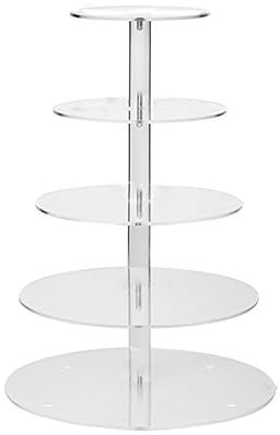 Alzata per Torte 3/4/5 strati torta supporto acrilico tazza di cristallo tazza della torta del display dello scaffale impilabile del titolare del bigné del titolare del cupcake della piastra di comple