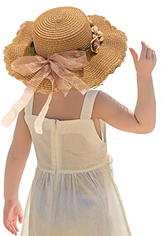 Flicka Sommar Stråhatt Vikbar Hatt Brett Brätte Hatt Solskydd Solskydd Strand Strand Strand Halmhattar Slow Keps, Blommig, one size